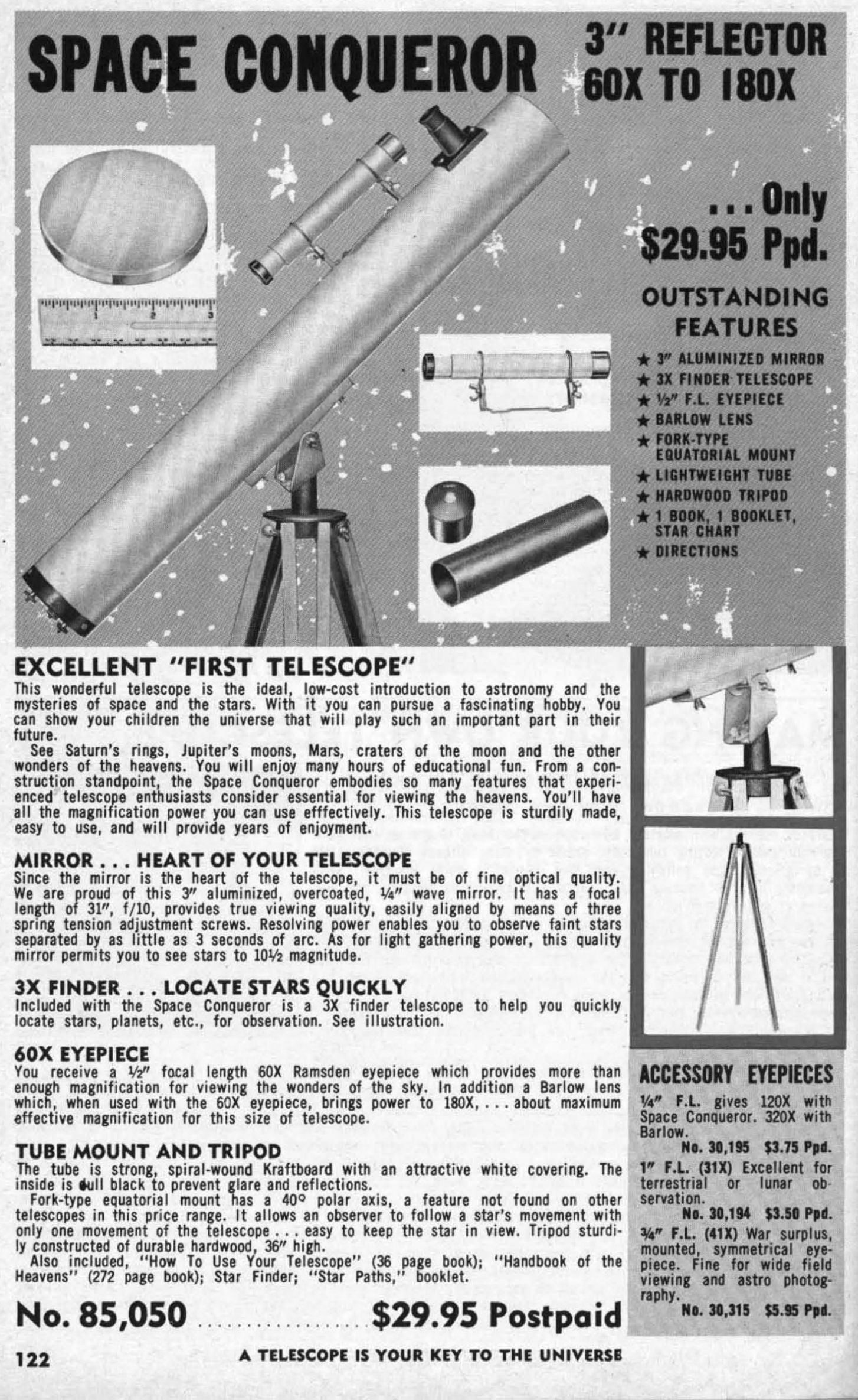 Edmund scientific telescope lenses sale